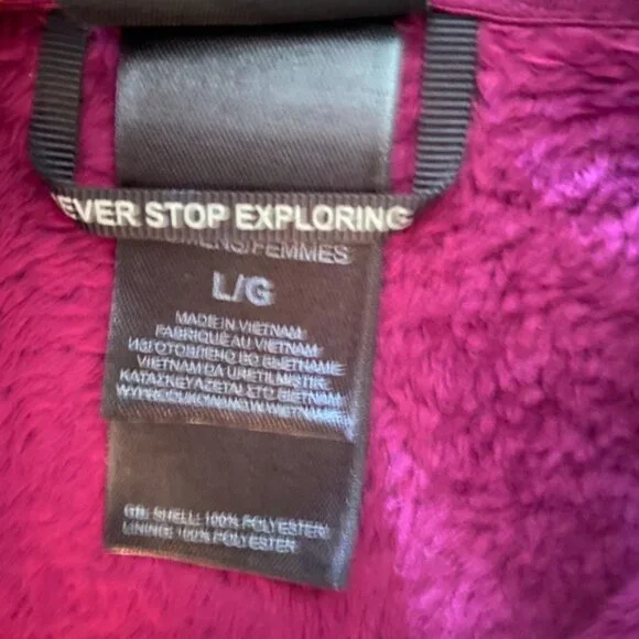 The North Face - Maroon Fleece Jacket - Large - Picture 2 of 2